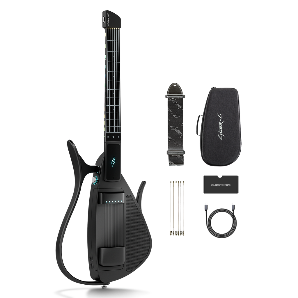 Enya CYBER-G Stringless Smart Guitar,Portable Foldable Travel Guitar with App-Controlled Chords,Hundreds of Instrument Sounds, Built-In Speaker & Drum Machine,Quick-Learn for Adults/Beginners