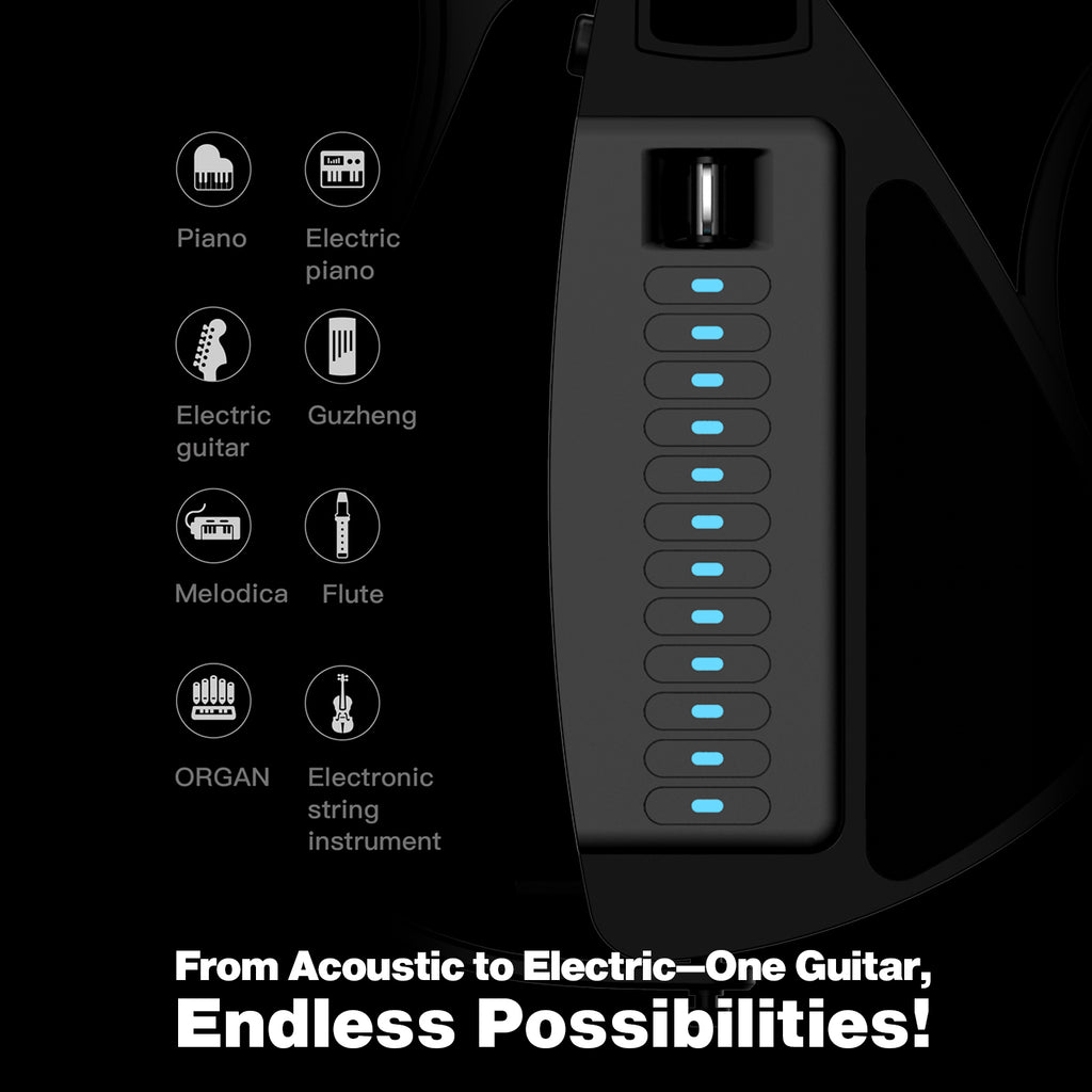 Enya CYBER-G Stringless Smart Guitar,Portable Foldable Travel Guitar with App-Controlled Chords,Hundreds of Instrument Sounds, Built-In Speaker & Drum Machine,Quick-Learn for Adults/Beginners