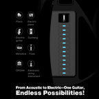 Enya CYBER-G Stringless Smart Guitar,Portable Foldable Travel Guitar with App-Controlled Chords,Hundreds of Instrument Sounds, Built-In Speaker & Drum Machine,Quick-Learn for Adults/Beginners