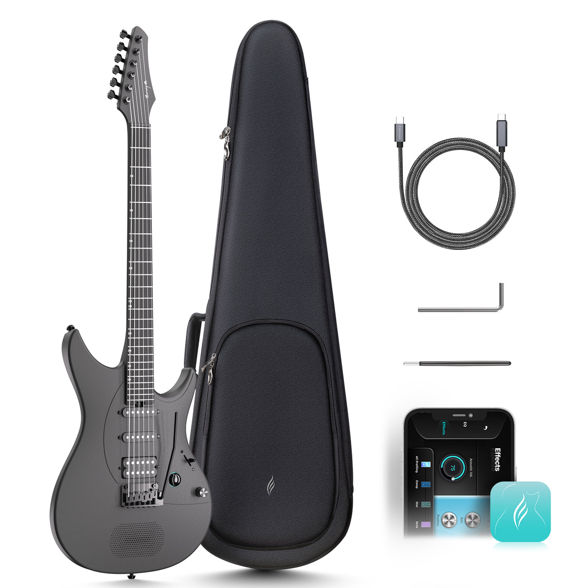 Enya Inspire 39" Carbon Fiber Smart Electric Guitar