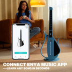 Enya CYBER-G Stringless Smart Guitar,Portable Foldable Travel Guitar with App-Controlled Chords,Hundreds of Instrument Sounds, Built-In Speaker & Drum Machine,Quick-Learn for Adults/Beginners