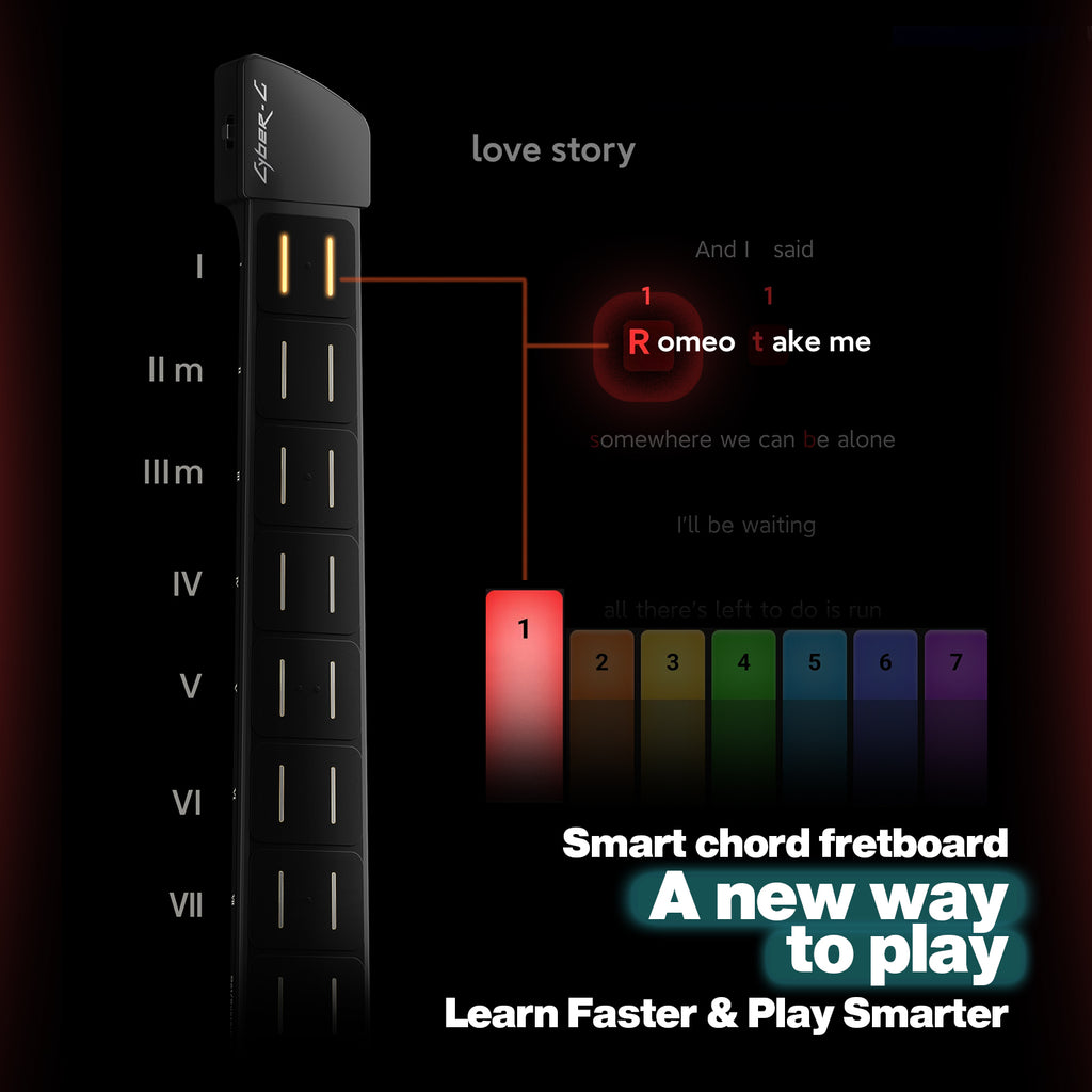 Enya CYBER-G Stringless Smart Guitar,Portable Foldable Travel Guitar with App-Controlled Chords,Hundreds of Instrument Sounds, Built-In Speaker & Drum Machine,Quick-Learn for Adults/Beginners